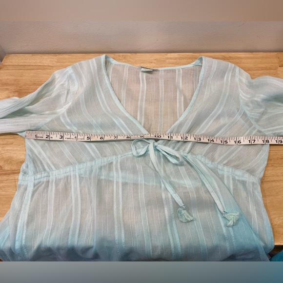 Debbie Katz pacific Beach turquoise ombré swim suit cover up size M - Picture 6 of 10